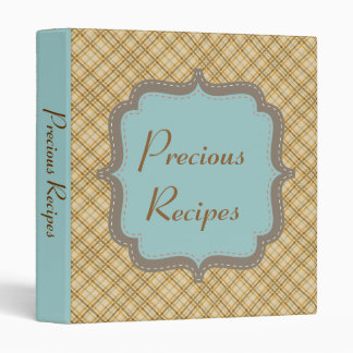 Vintage style Precious Recipes binder