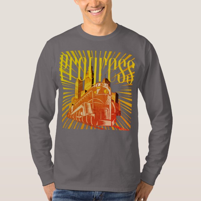 Vintage Style Progress T-Shirt (Front)
