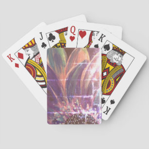 Vintage Style Purple Flower Bicycle Playing Cards