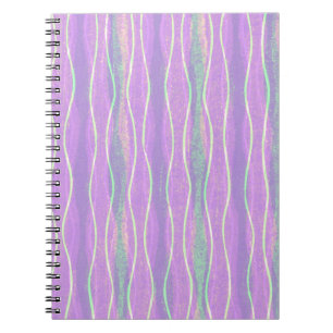 Vintage Style Purple Stripe Spiral Notebook