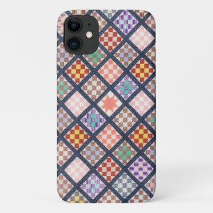 Vintage Style Quilt Squares Art Phone Case