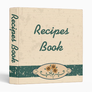 Vintage Style Recipes Book Binder