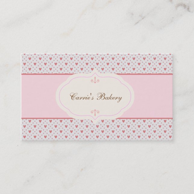 Vintage Style Romantic Frame Bakery Business Card (Front)