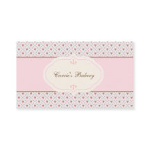 Vintage Style Romantic Frame Bakery Business Card