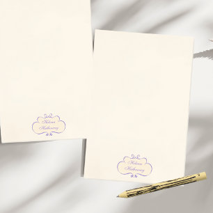 Vintage Style Romantic Name Shield Personalized Post-it Notes