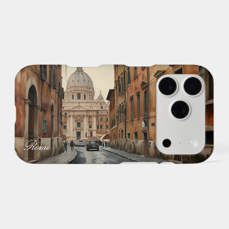 Vintage Style Rome Italian Travel Watercolor