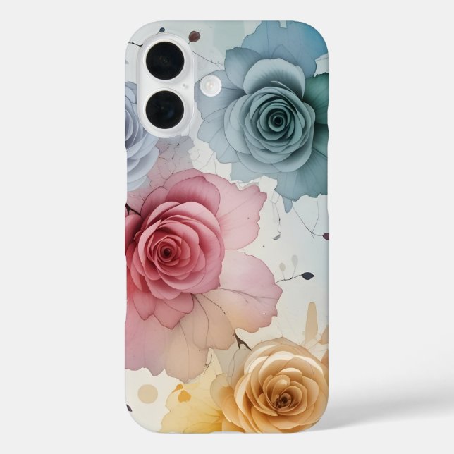 Vintage-style roses iPhone / iPad case (Back)