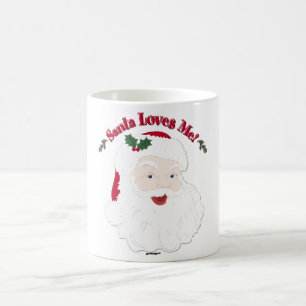 Vintage Style Santa Loves Me! Coffee Mug