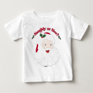 Vintage Style Santa Naughty or Nice? Baby T-Shirt