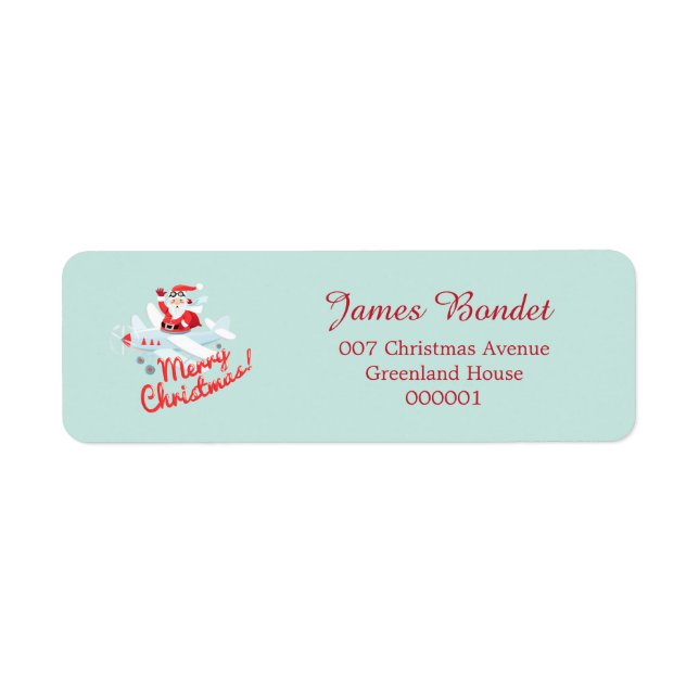 Vintage style Santa - pilot Merry Christmas (Front)