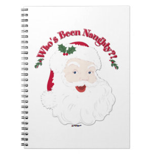 Vintage Style Santa Who's Been Naughty?! Notebook
