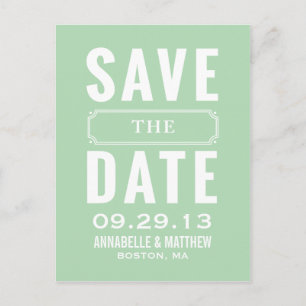 Vintage Style Save The Date Postcard