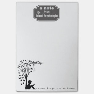 Vintage-style School Psychologist Memo Post-it Notes