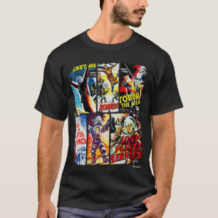 Vintage Style Sci Fi Horror Movie Poster Collage f T-Shirt