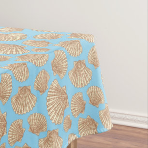 Vintage Style Seashell Pattern Tablecloth
