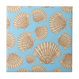 Vintage Style Seashell Pattern Tile