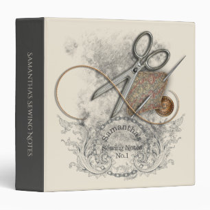 Vintage Style Sewing Notions Binder