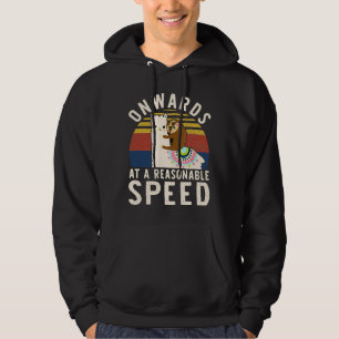 Vintage Style Sloth Riding Alpaca Funny Llama Slot Hoodie