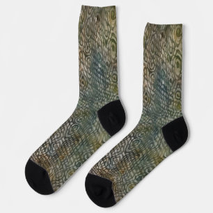 Vintage Style Snakeskin Art Socks