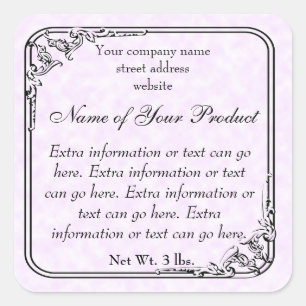 Vintage Style Soap and Cosmetics Label light pink