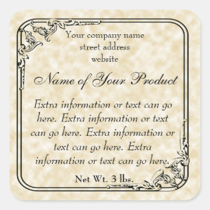 Vintage Style Soap and Cosmetics Label - Tan