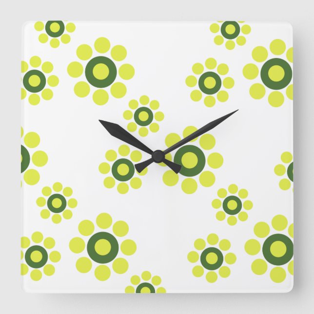 Vintage Style Spring Flowers Wall Clock (Front)