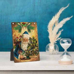 Vintage Style St Nicholas (Santa Claus) Christmas Plaque