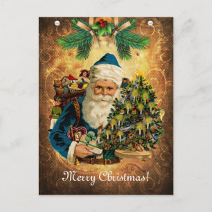 Vintage Style St Nicholas (Santa Claus) Christmas Postcard