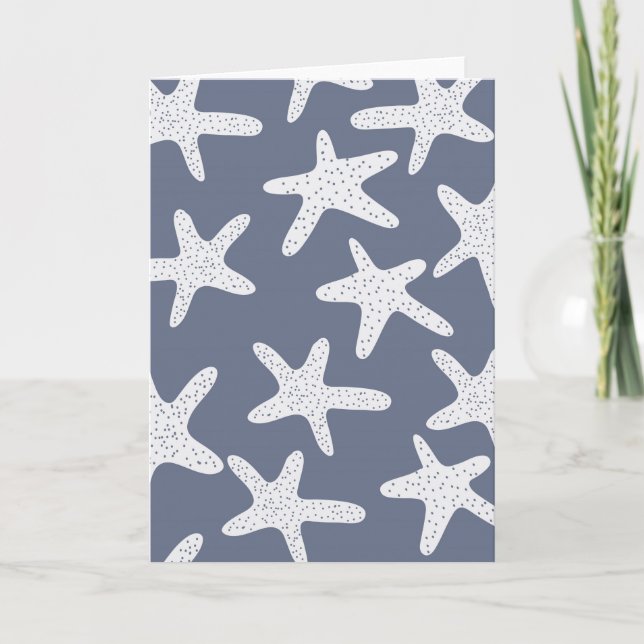 Vintage Style Starfish Holiday Card (Front)