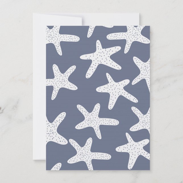 Vintage Style Starfish Invitation (Back)