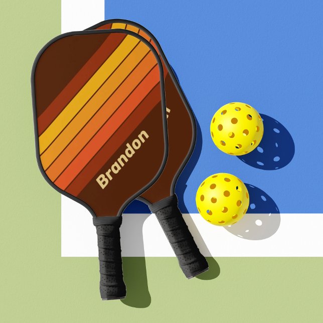 Vintage Style Stripes with Name Pickleball Paddle (Creator Uploaded)
