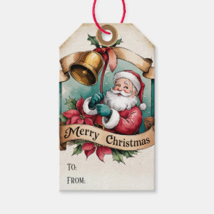 Vintage Style To From Santa Christmas Gift Tags
