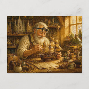 Vintage Style Toymaker Craftsman  Postcard