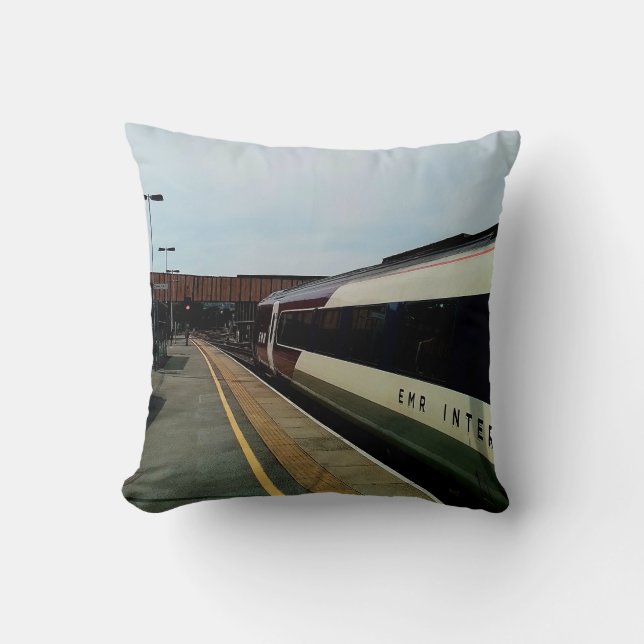 Vintage style train  throw pillow (Front)