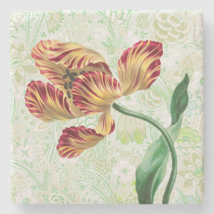 Vintage Style Tulip Spring Flower Coaster