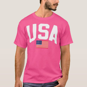 Vintage Style USA American Flag 4th Of July T-Shirt