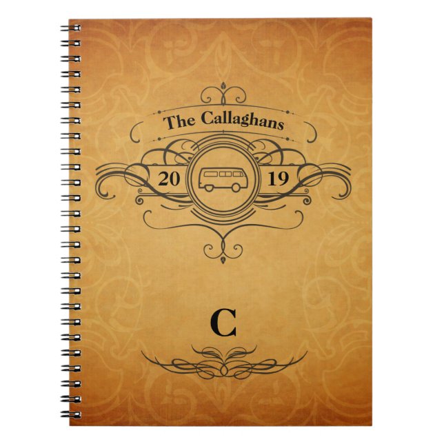 Vintage Style Van Travel Journal (Front)
