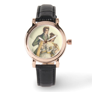 Vintage Style Victorian Couple Christmas Holiday  Watch