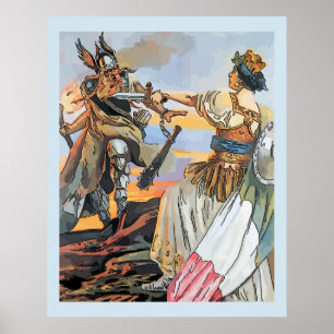 Vintage Style Viking Poster