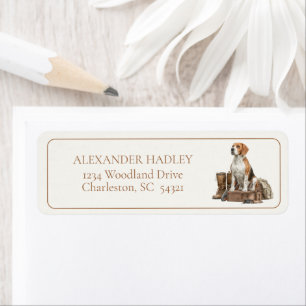 Vintage Style Watercolor Hunting Hound Dog