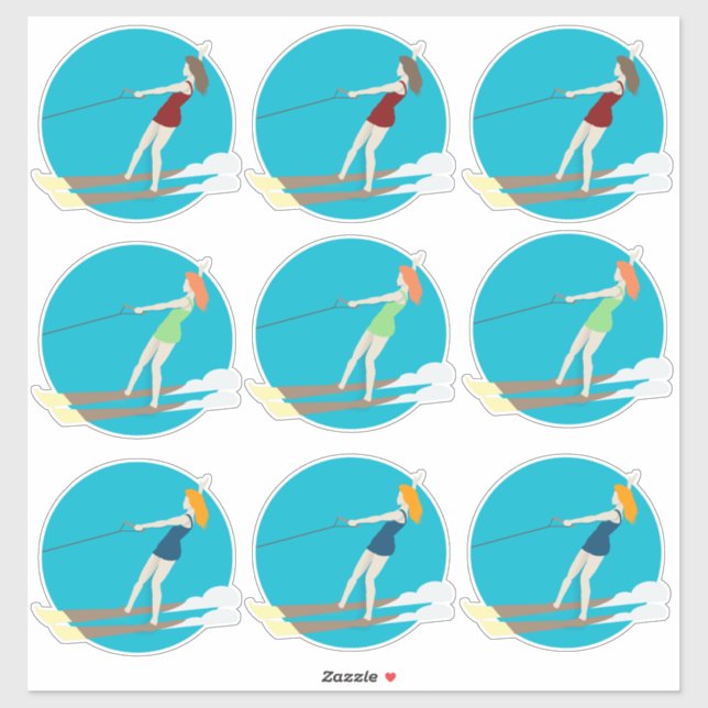 Vintage-style Waterski (Sheet)