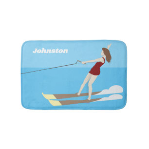Vintage-style Waterski Bath Mat