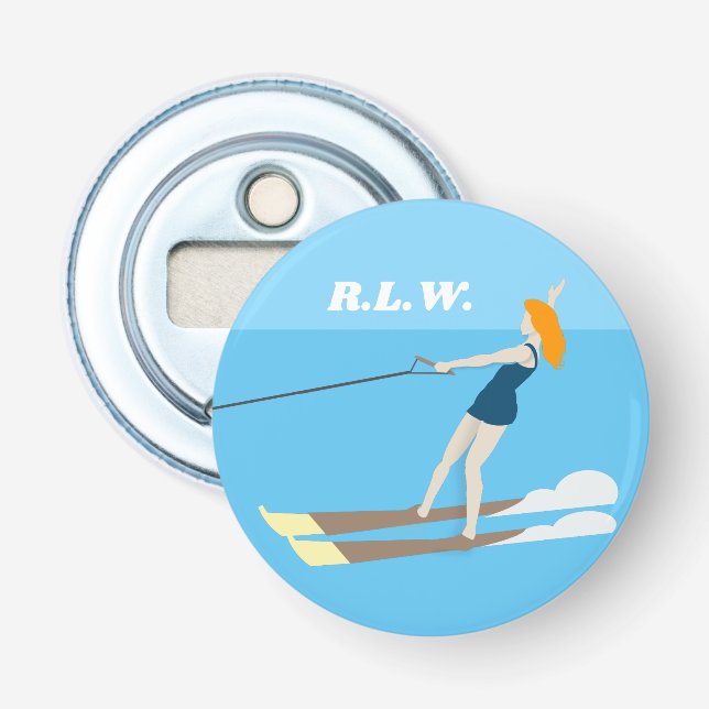 Vintage-style Waterski Bottle Opener (Front)