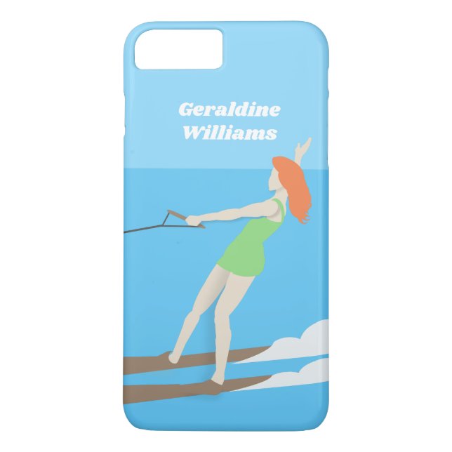 Vintage-style Waterski Case-Mate iPhone Case (Back)
