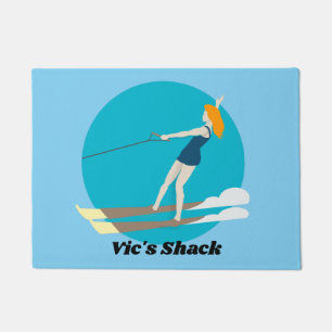Vintage-style Waterski Doormat