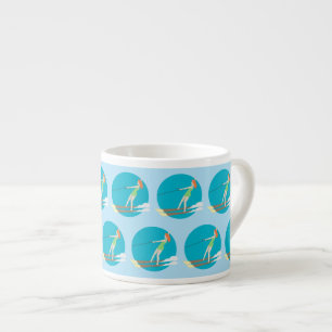 Vintage-style Waterski Espresso Cup