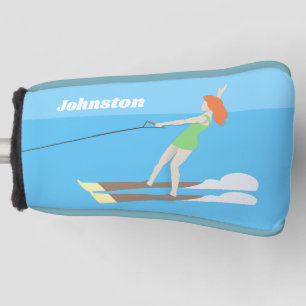 Vintage-style Waterski Golf Head Cover