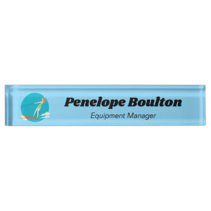 Vintage-style Waterski Nameplate
