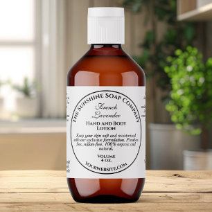 Vintage Style White Cosmetics Bottle Label