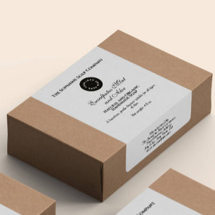 Vintage Style White Soap Packaging Étiquette avec 